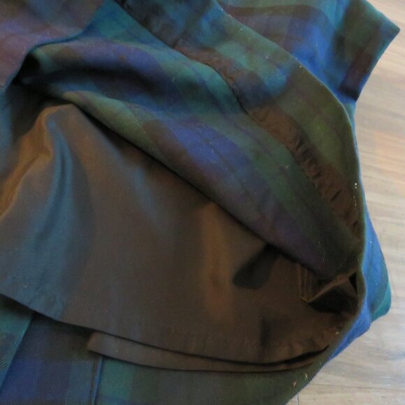 J. CREW The Pencil Skirt Wool Blend in Navy Green Tartan Plaid Preppy Size US 0 - Picture 13 of 13